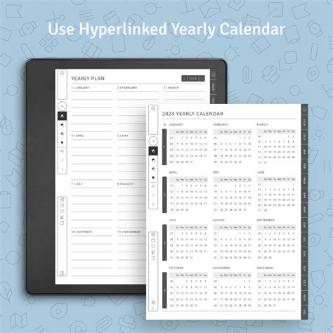 Download Customizable Kindle Scribe Monthly Planner