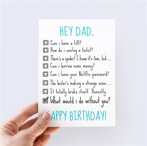 Dad Birthday Card Funny Dad Card Daddy Card Dad Joke Card - Etsy