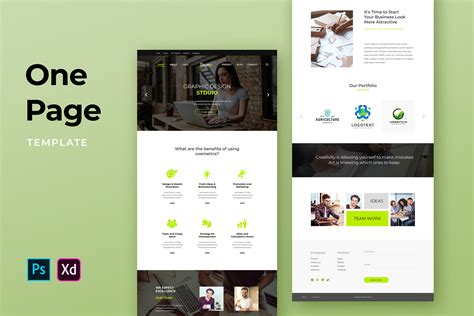 One Page Template Graphic by uicreativenet · Creative Fabrica