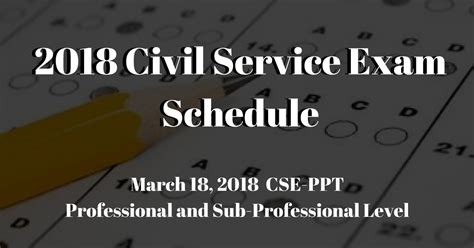 Civil Service Exam Is Set On March 18 2018 First Batch Of Cse Ppt