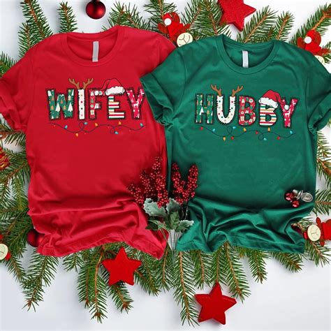 Christmas Matching Shirt Christmas Couple Shirt Wifey Hubby Shirt