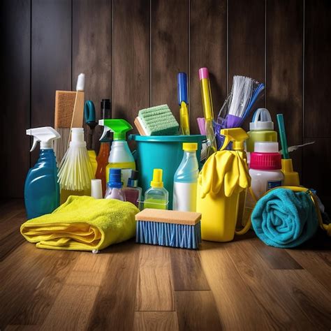 Premium AI Image | household cleaning products