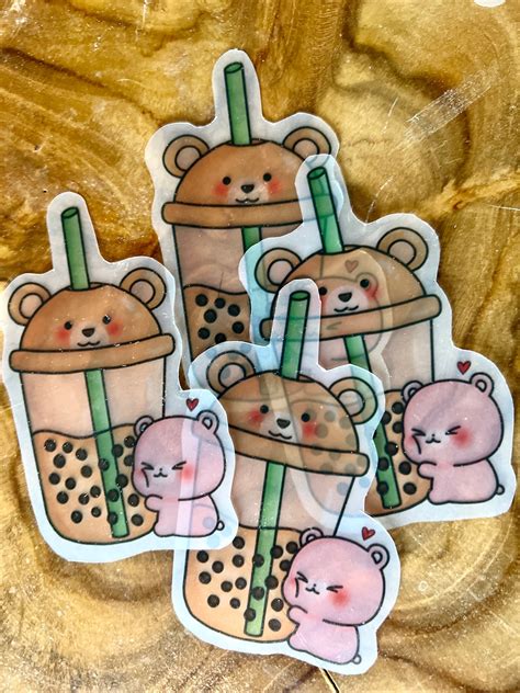 Boba Stickers, Random Stickers, Cute Boba Stickers, Cute Sticker, Sticker Pack, Clear Sticker ...