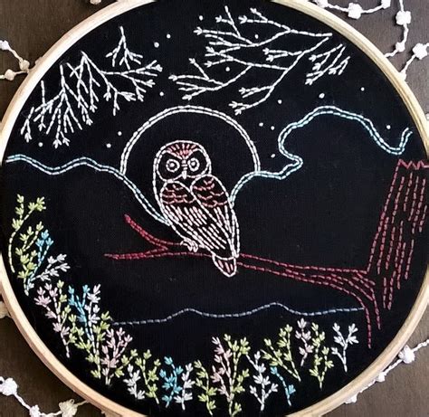 Pin By Donna Harris On Embroidery Hoop Embroidery Patterns Owl