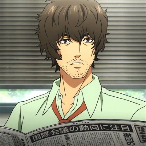 An Anime Character Is Reading A Newspaper In Front Of The Camera And