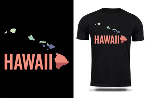 Hawaii State Map T Shirt Graphic by tshirt_design · Creative Fabrica