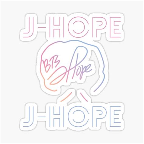 Bts Jhope Name Signature Sticker By Blueoctober04 Redbubble