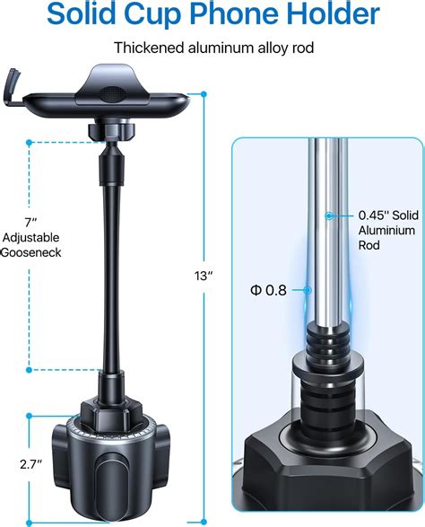 Andobil Cup Holder Phone Mount Military Grade Super Stable