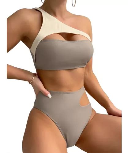 Traje De Baño Para Mujer Bikini Sexy 2 Piezas Cintura Alta Cuotas sin interés