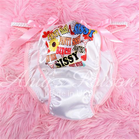 Sissy SATIN Panties Shiny Wetlook Humiliation Naughty Mens String Bikini Sissy Panties
