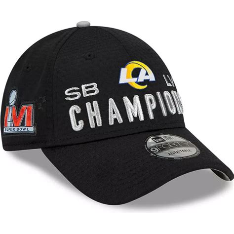 Casquette Courb E Noire Ajustable Forty Super Bowl Champions Lvi