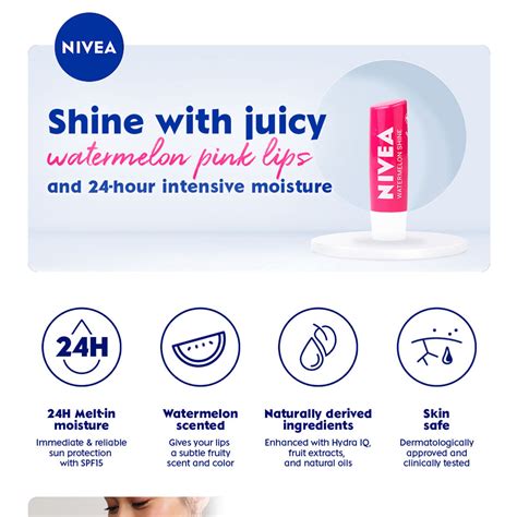 NIVEA Lip Balm Fruity Shine Watermelon 4 8g Shopee Philippines