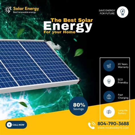 Solar Energy Video Ad Template Postermywall