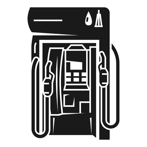 Icono de soporte de gasolinera ilustración simple del icono de vector