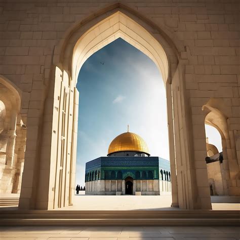 Premium Ai Image Masjid E Aqsa Tomb Palestine Gaza Flag3drealistic