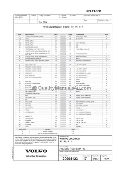 Volvo B9l Wiring Diagram Manual Chassis No 168508