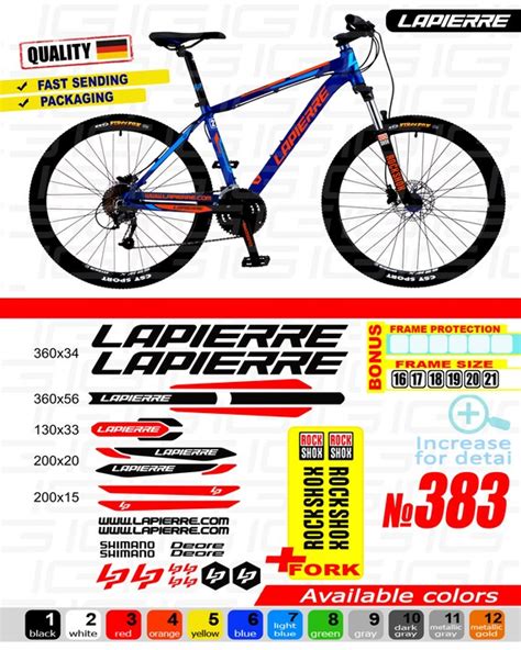 Lapierre Bike Stickers Set All Colors Available Fork Etsy