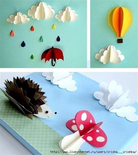 Объемная аппликация: творчество с детьми Hand Crafts For Kids, Fun Arts ...