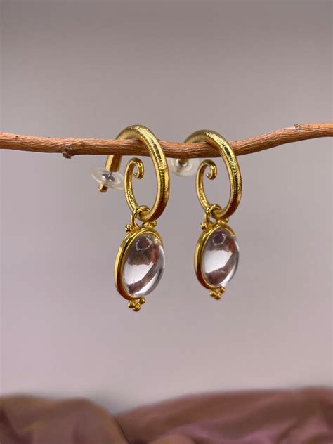 Vintage Moonstone Spiral Earrings Etsy