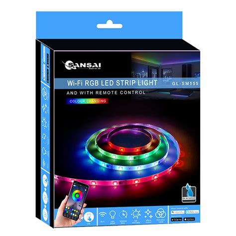 Sansai 5m Waterproof Smart Wifi Rgb Led 5050 Strip Light Remote For Ios