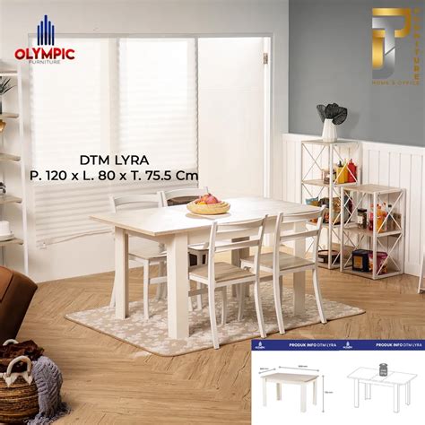 Jual Meja Makan Olympic Dtm Lyra Kursi Dining Table Olympic