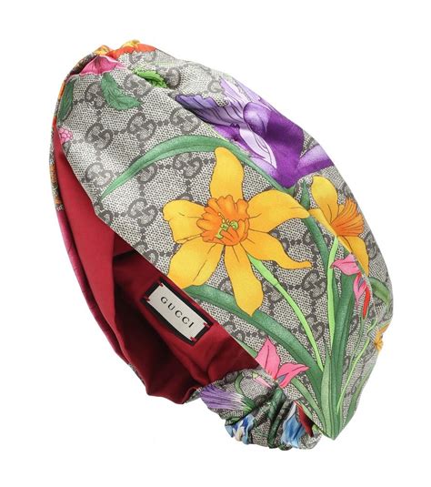 Gucci Gg Flora Silk Headband Decorated With The House S Historic Gg