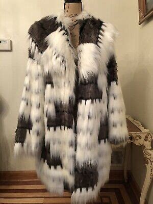 Donna Salyers Fabulous Furs Alter Ego Fur Shawl Collar Coat EBay