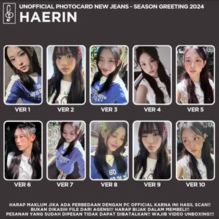 Jual New Jeans Seasons Greeting Unofficial Photocard Shopee