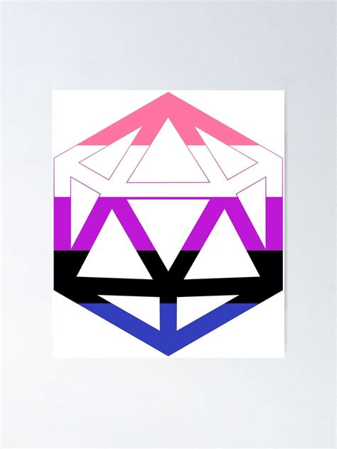 Genderfluid Pride Flag D20 Poster For Sale By Novotnydesigns Redbubble