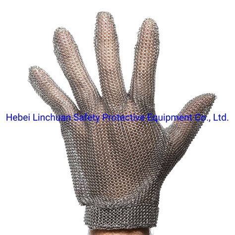 5 Finger Chain Mesh Glove Chainmail Gloves Cut Resistant Stainless