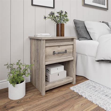 Antique Grey Oak Nightstand At Jackson Mcpherson Blog