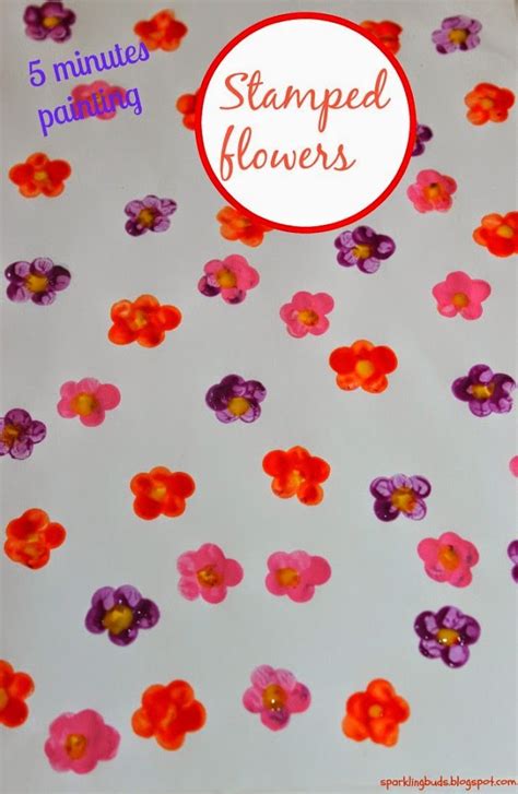 Stamped flowers painting – sparklingbuds