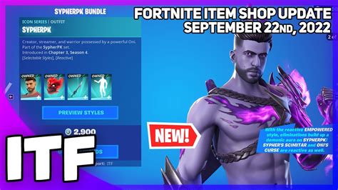 Fortnite Item Shop New Sypherpk Set [september 22nd 2022] Fortnite