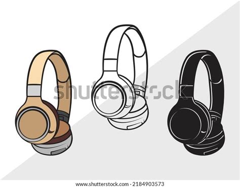 Headphone Svg Printable Vector Illustration Stock Vector Royalty Free