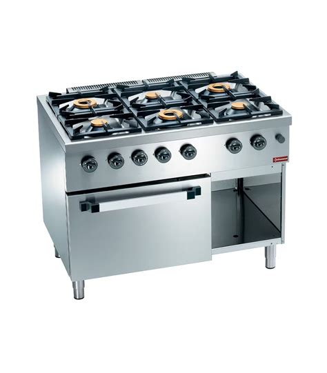 Cocina Inox A Gas Seis Fuegos Con Horno Arilex Modelo Cg H