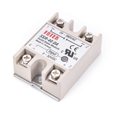 1Pcs Industrial Solid State Relay SSR 40A With Protective Flag SSR 40DA