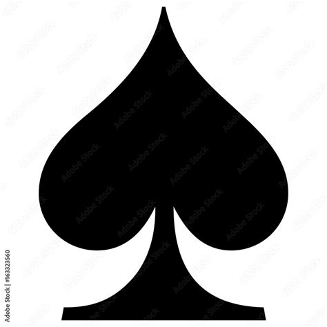 Playing Cards Spade Symbol Stock Vector Adobe Stock