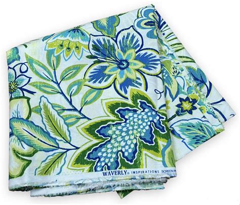 175yd Waverly Inspirations Copeland Caribe Floral Fabric 44x68” Blue