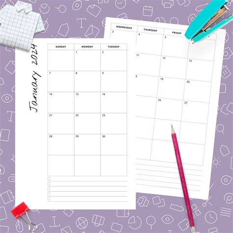 Simple Monthly Calendar Template Printable Pdf