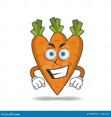 Carrot Mascot Character With Smile Expression Vector Illustration Stock Vector Illustration