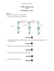 Configuring Extended ACL For Telnet Access On A Network Topology