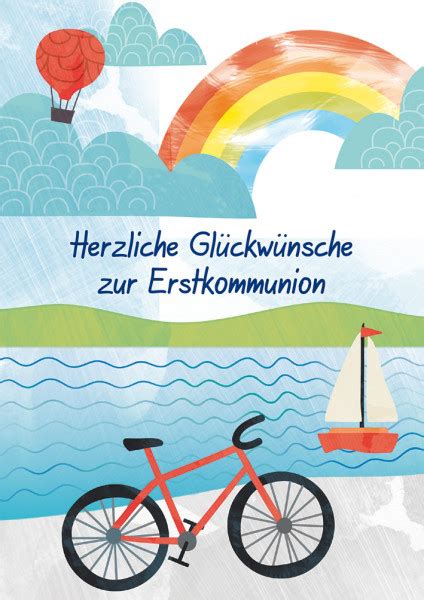 Karte Zur Kommunion Deine Sch Tzende Hand Fahrrad