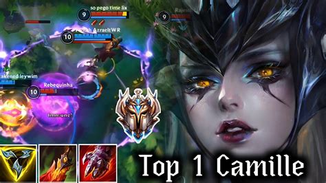 Wild Rift Top 1 Camille Challenger Jungle Lane Gameplay Youtube