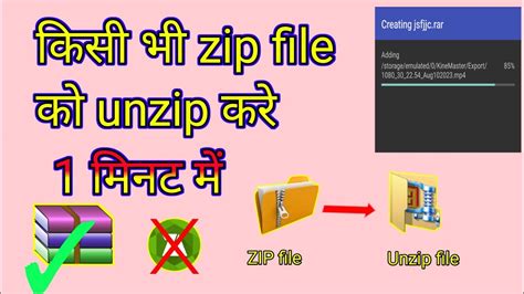 Zip File Ko Unzip Kaise Kare How To Unzip Zip File By Manojdey