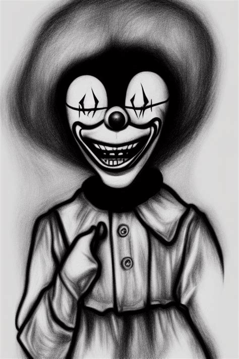 Scary Clown Pencil Drawings