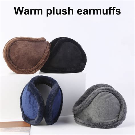 Ear Warmers Earmuffs Fleece Earmuffs Thick Winter Ear Cover for Men ...