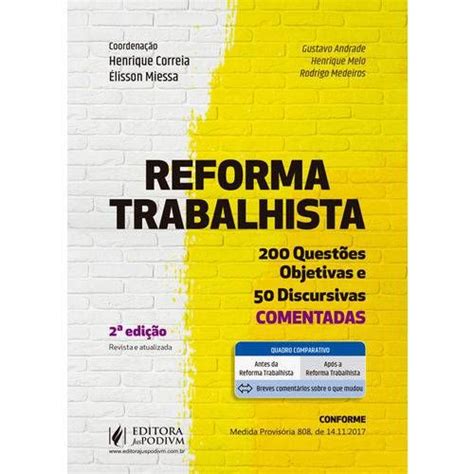 Reforma Trabalhista Questões Objetivas e Discursivas Comentadas