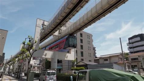 Chiba Urban Monorail Japan Cityscape Ma Stock Video Pond5