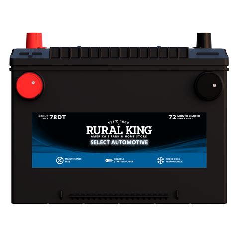 Rural King Select Automotive Battery 78DT 72 Rural King