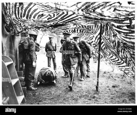 The King In The Southern Command The King Leaving A Camouflaged R A M C Field Ambulance